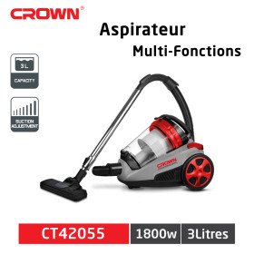 Aspirateur 3L 1800 W – CT42055 CROWN – مكنسة كهربائية أصلية كراون 3لتر