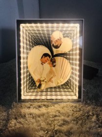 إطار صور LED/مرآة سحرية (تأثير LED ثلاثي الأبعاد)