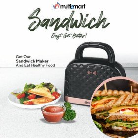    Presse à panini et Grill 750 Watts Multismart En forme de sac pratique et facile à utiliser – Compacte et portable